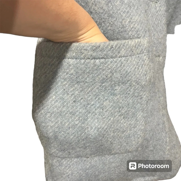 SÉZANE ~ Blue Joe Button Down Wool Coat Jacket - Picture 6 of 14